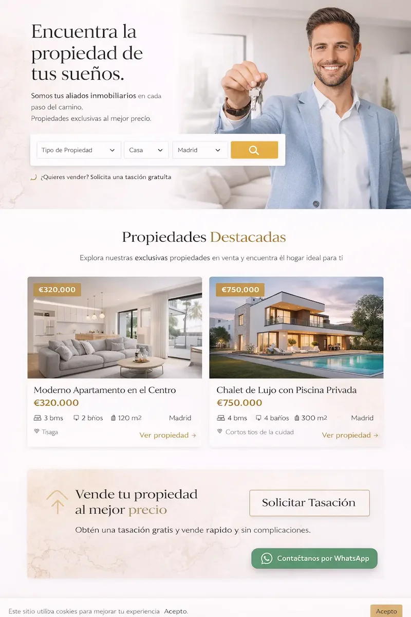 Proyecto inmobiliaria — desarrollo web Uruguay